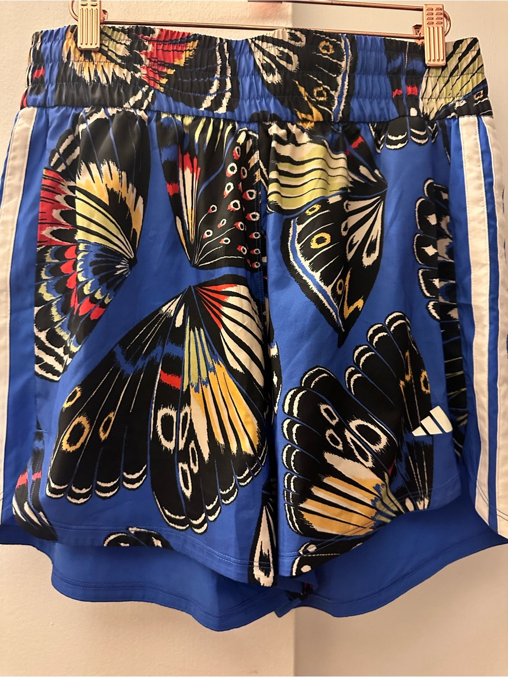 FARM Rio Blue Butterfly Print Athletic Shorts